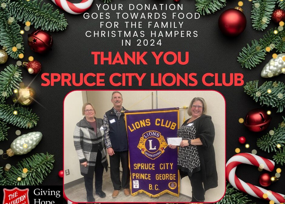 Thank you Spruce Lions