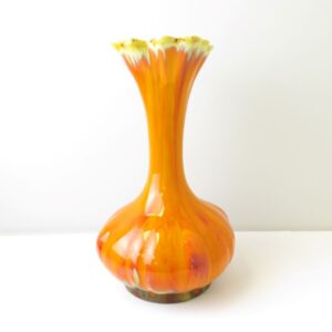 orange ceramic vase