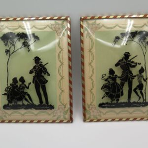 Two pictures on glass